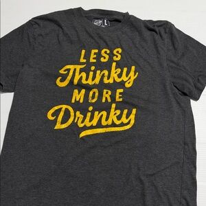 Crazy Dog T-Shirts Gray Shirt with Yellow Print